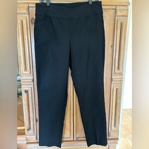 Tribal straight leg black pull on pant, 27” inseam, worn once, size 10